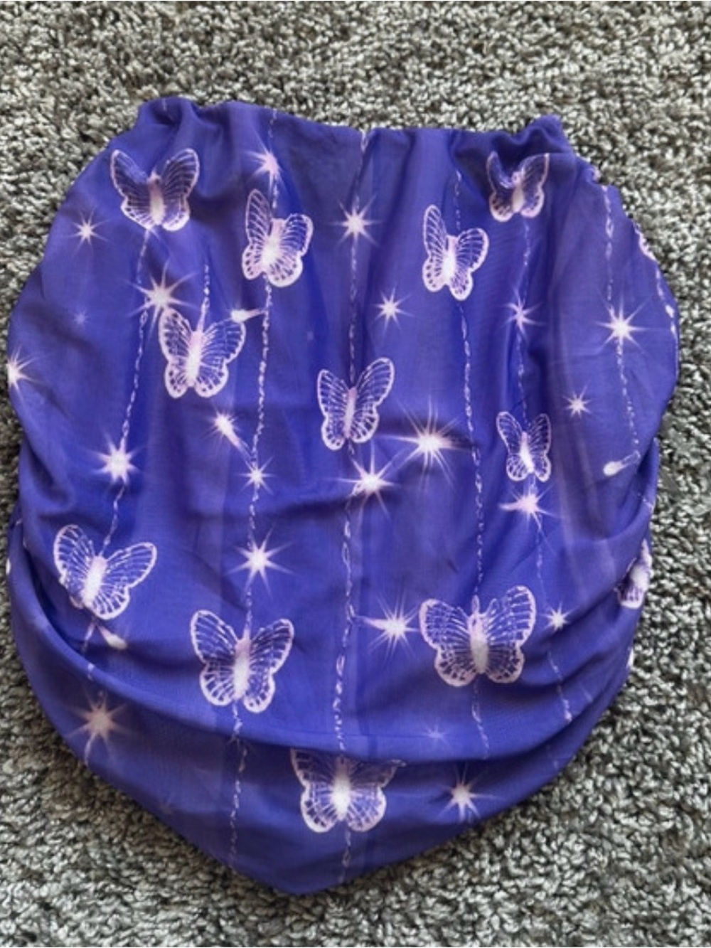 Women’s Purple Butterfly Print Blouse